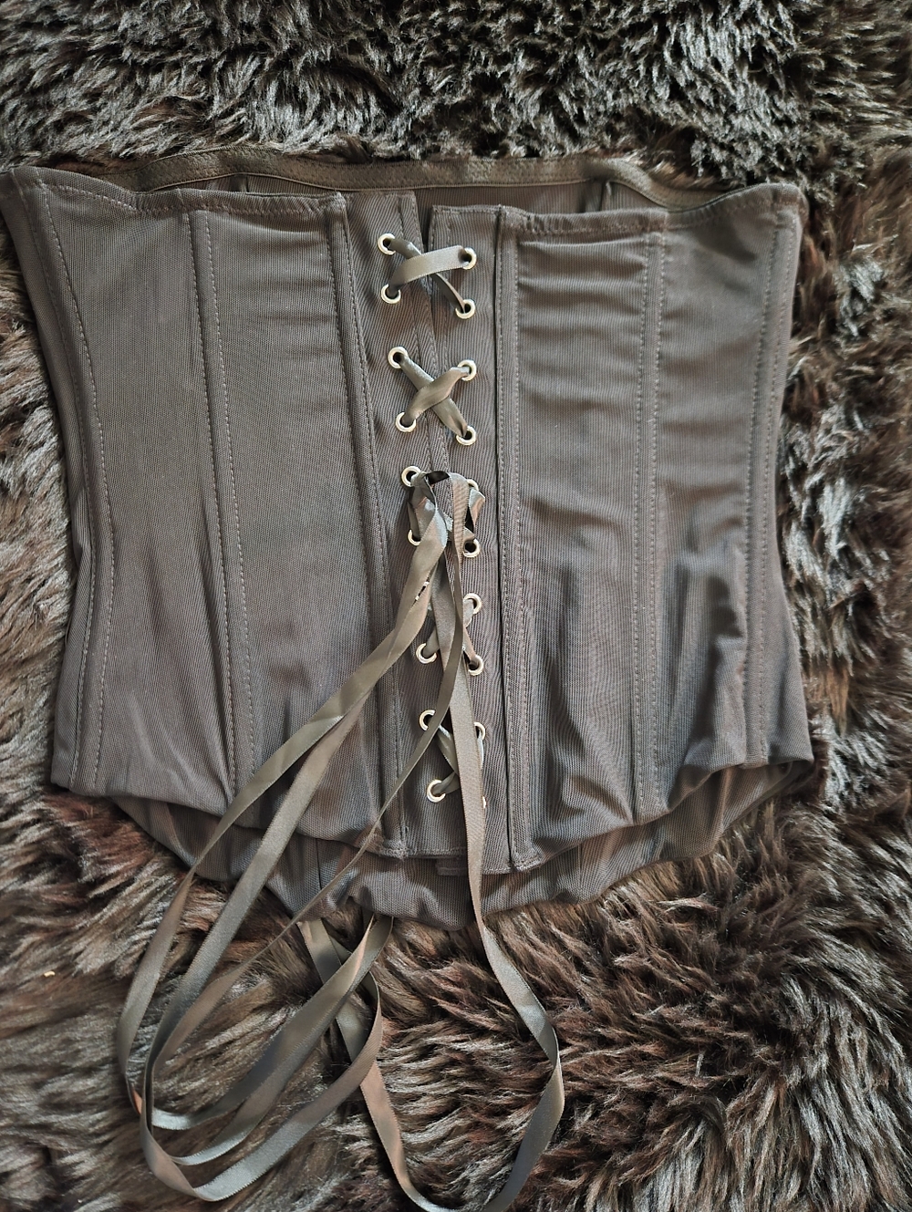 Olive Green Lace-Up Waist Cincher Corset.      new—the tag just fell off.